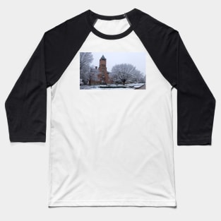 Old courthouse in the snow Baseball T-Shirt